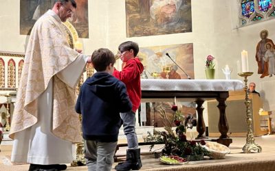 Jeudi saint à Chippis avec les premiers communiants de Sierre et Chippis