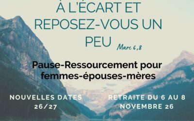 Venez à l’écarte et reposez-vous un peu